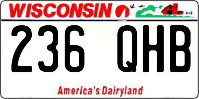 WI license plate 236QHB