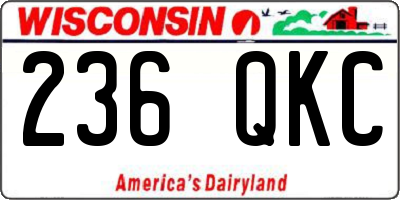 WI license plate 236QKC