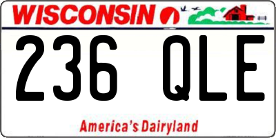 WI license plate 236QLE