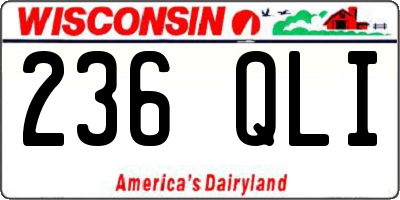 WI license plate 236QLI