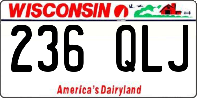 WI license plate 236QLJ