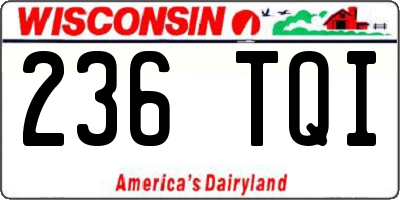 WI license plate 236TQI