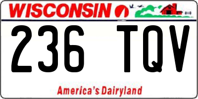 WI license plate 236TQV