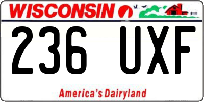 WI license plate 236UXF