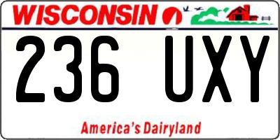 WI license plate 236UXY