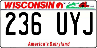 WI license plate 236UYJ