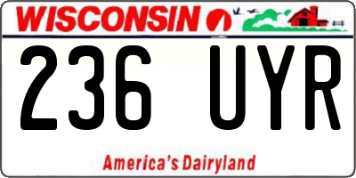 WI license plate 236UYR