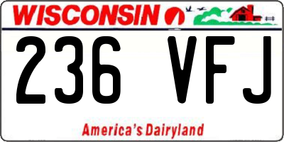 WI license plate 236VFJ