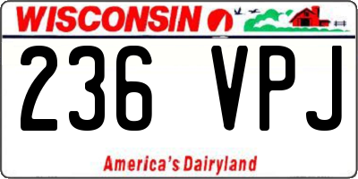 WI license plate 236VPJ