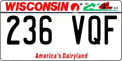 WI license plate 236VQF
