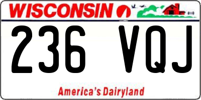 WI license plate 236VQJ