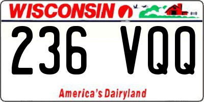 WI license plate 236VQQ