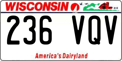 WI license plate 236VQV