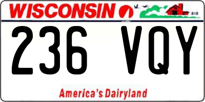 WI license plate 236VQY