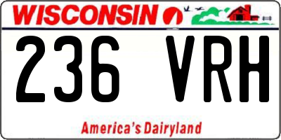 WI license plate 236VRH