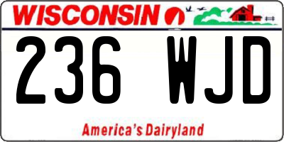 WI license plate 236WJD