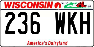 WI license plate 236WKH