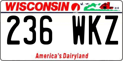 WI license plate 236WKZ