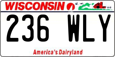 WI license plate 236WLY