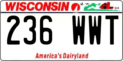 WI license plate 236WWT