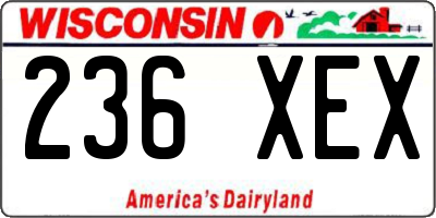 WI license plate 236XEX