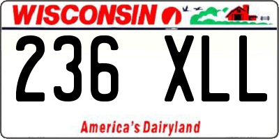 WI license plate 236XLL