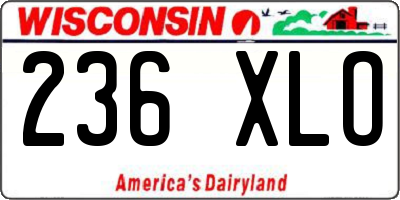 WI license plate 236XLO