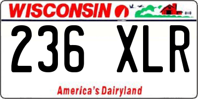 WI license plate 236XLR