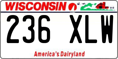 WI license plate 236XLW