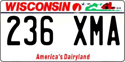 WI license plate 236XMA
