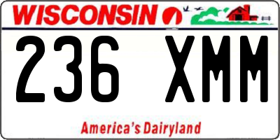 WI license plate 236XMM