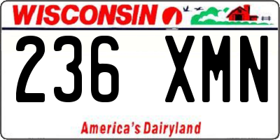 WI license plate 236XMN