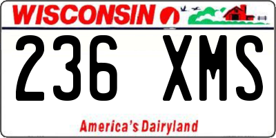 WI license plate 236XMS