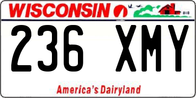 WI license plate 236XMY
