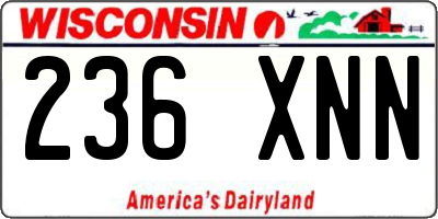 WI license plate 236XNN
