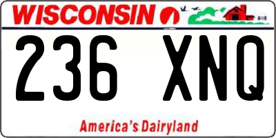 WI license plate 236XNQ
