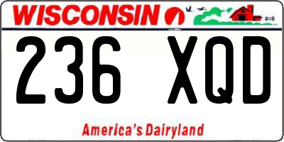 WI license plate 236XQD