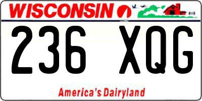 WI license plate 236XQG