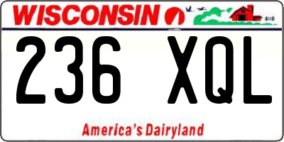 WI license plate 236XQL