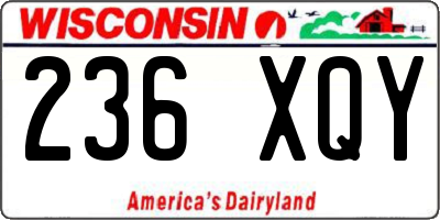 WI license plate 236XQY