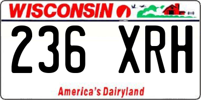 WI license plate 236XRH