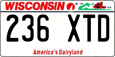 WI license plate 236XTD