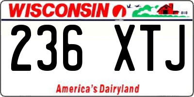 WI license plate 236XTJ