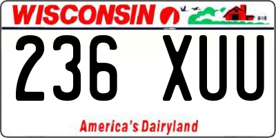 WI license plate 236XUU