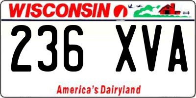 WI license plate 236XVA