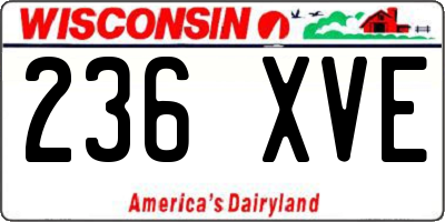 WI license plate 236XVE