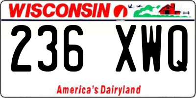 WI license plate 236XWQ
