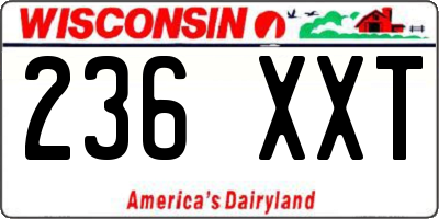 WI license plate 236XXT
