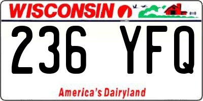WI license plate 236YFQ