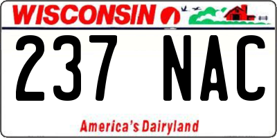 WI license plate 237NAC